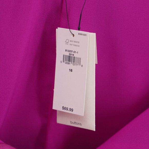 NWT BANANA REPUBLIC FACTORY Linen Blend Mini Skirt in Dark Magenta Size 16 - Picture 7 of 9